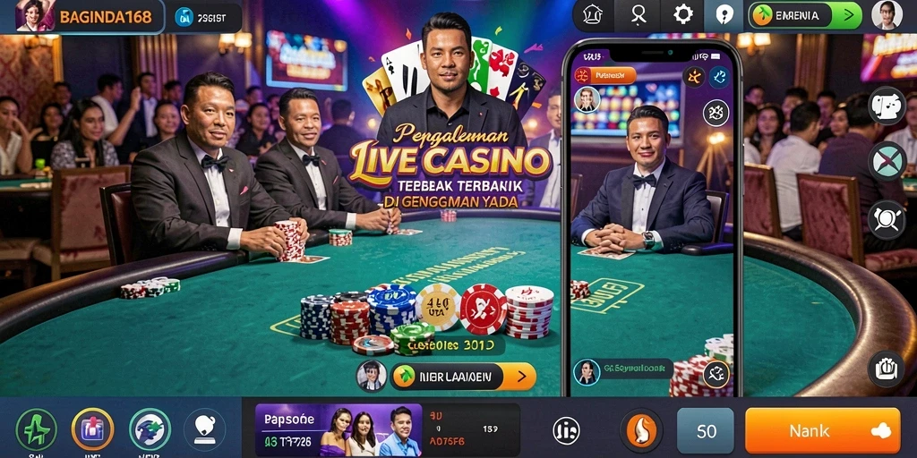 Tampilan menarik dari gameplay Live Casino di BAGINDA168.