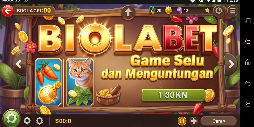 Tangkapan layar utama gameplay Slot BIOLABET yang mendebarkan.