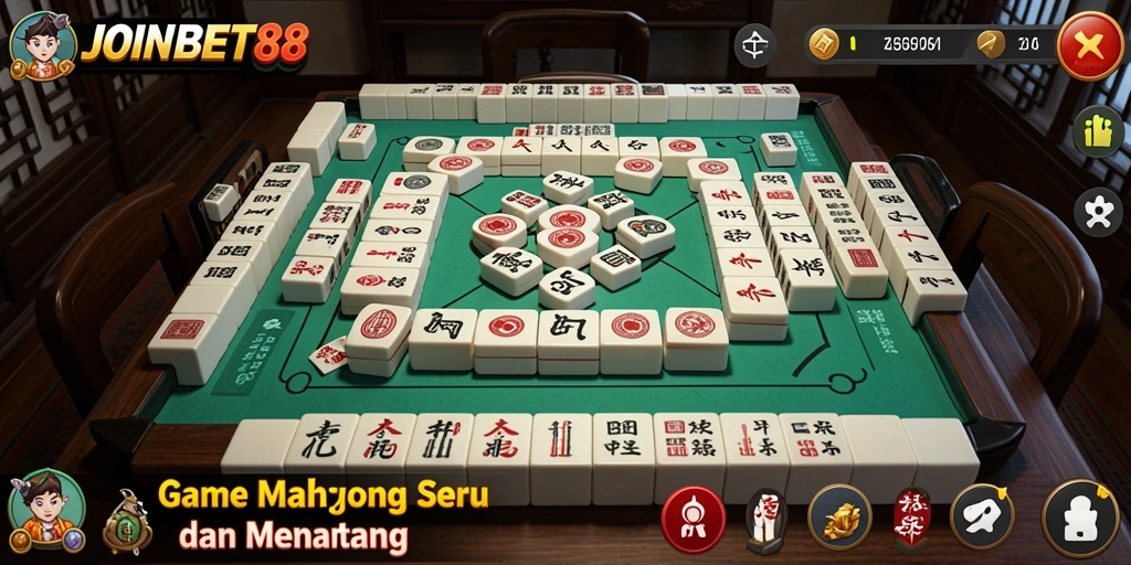 Gameplay seru Mahjong di JOINBET88 dengan grafik menawan.