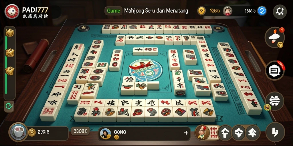 Tampilan gameplay PADI777 dengan berbagai ubin Mahjong yang menarik.