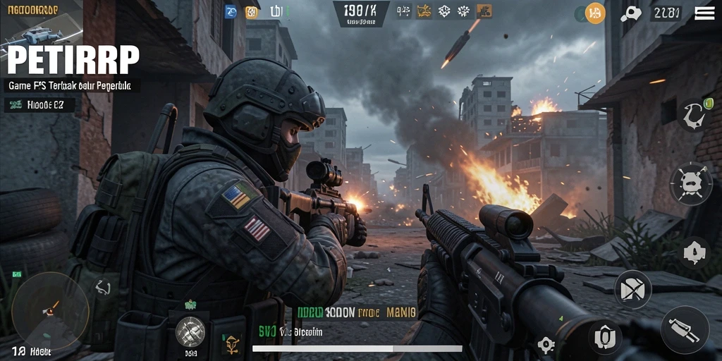 Screenshot gameplay PETIRRP menampilkan aksi pertempuran yang intens.