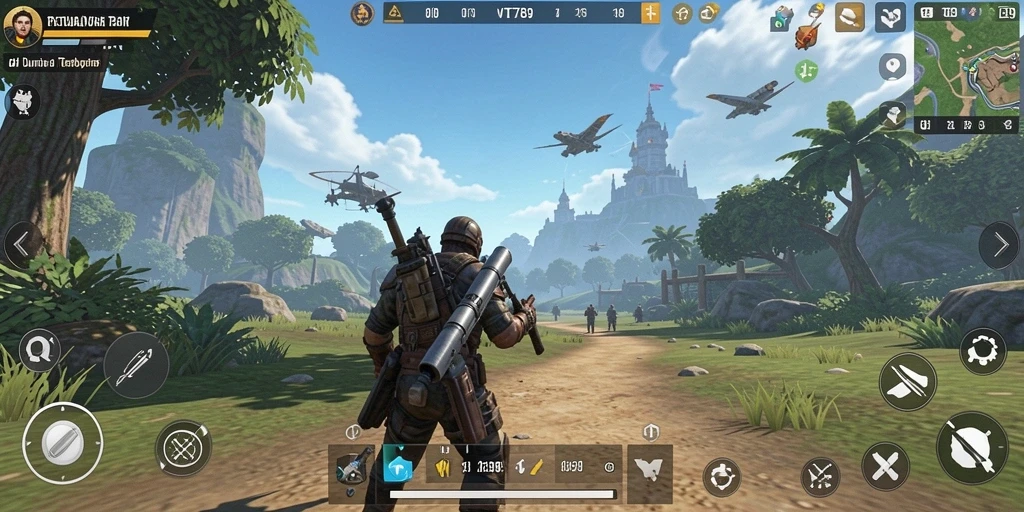Tampilan gameplay yang menakjubkan dan interaktif di dunia terbuka.